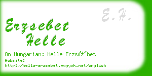 erzsebet helle business card